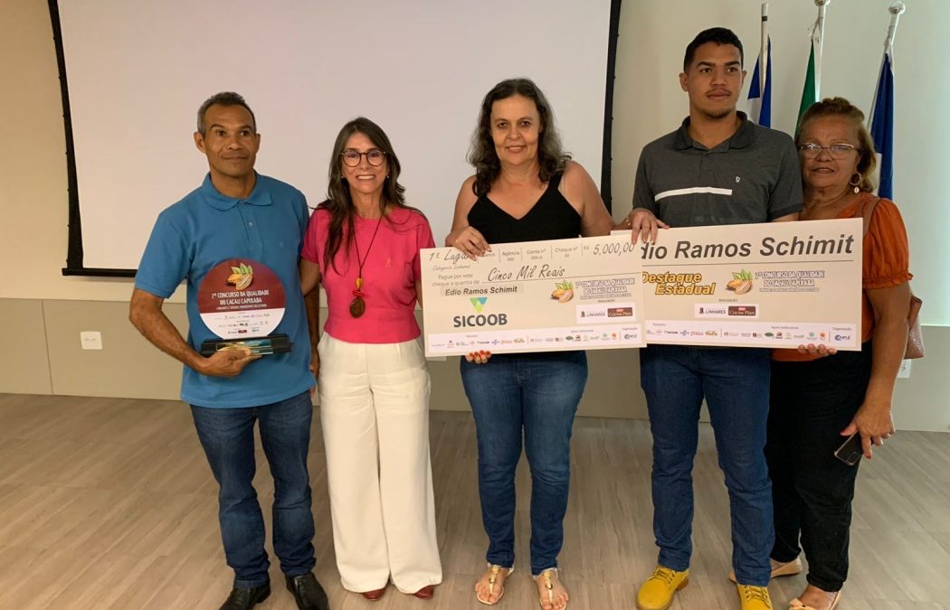 Casal de produtores apoiados pelo Projeto Cacau 2030 ganha pela segunda vez consecutiva o Concurso de Qualidade de Cacau Capixaba